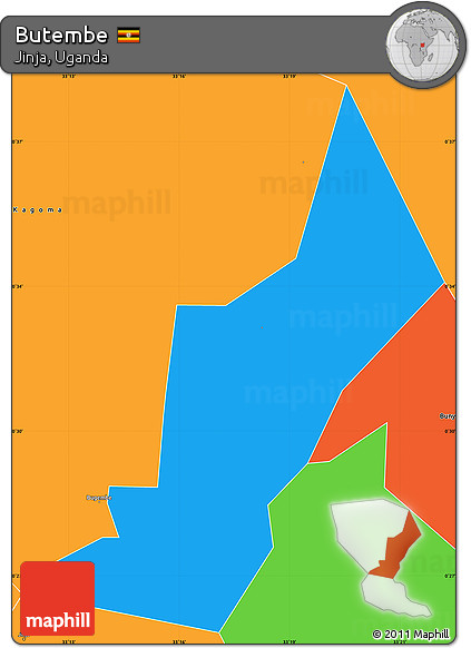 Political Simple Map of Butembe
