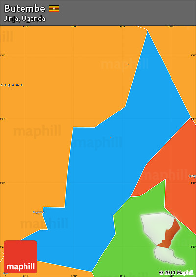 Political Simple Map of Butembe