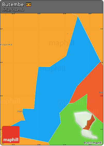 Political Simple Map of Butembe