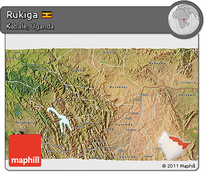 Satellite 3D Map of Rukiga