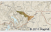 Satellite 3D Map of Rukiga, shaded relief outside