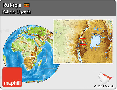 Physical Location Map of Rukiga, highlighted parent region