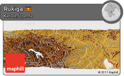 Physical Panoramic Map of Rukiga