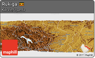 Physical Panoramic Map of Rukiga