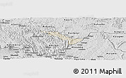 Shaded Relief Panoramic Map of Rukiga, desaturated