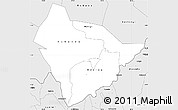 Silver Style Simple Map of Kabale