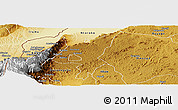 Physical Panoramic Map of Burahya