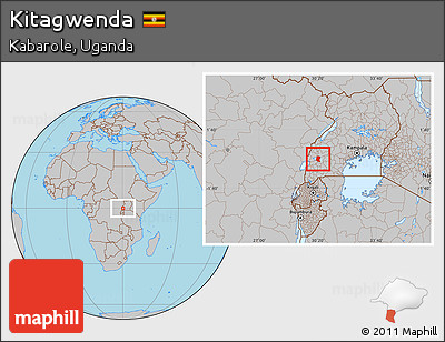 Gray Location Map of Kitagwenda