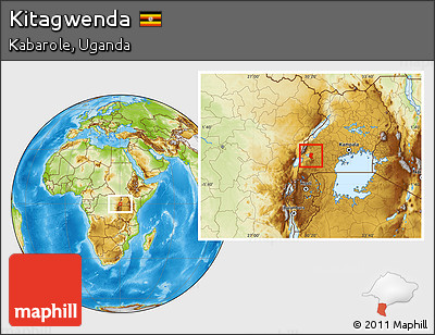 Physical Location Map of Kitagwenda