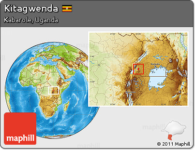 Physical Location Map of Kitagwenda