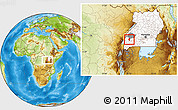 Physical Location Map of Kitagwenda, highlighted country, highlighted parent region