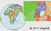 Political Location Map of Kitagwenda