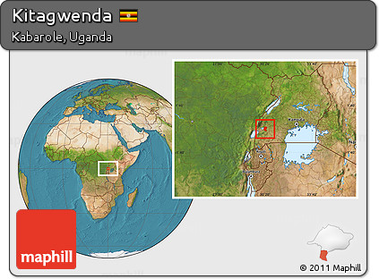 Satellite Location Map of Kitagwenda