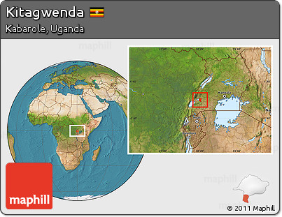 Satellite Location Map of Kitagwenda