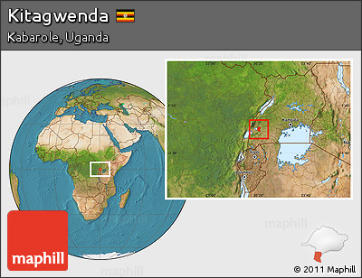 Satellite Location Map of Kitagwenda