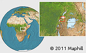 Satellite Location Map of Kitagwenda, highlighted parent region