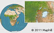 Satellite Location Map of Kitagwenda