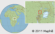 Savanna Style Location Map of Kitagwenda