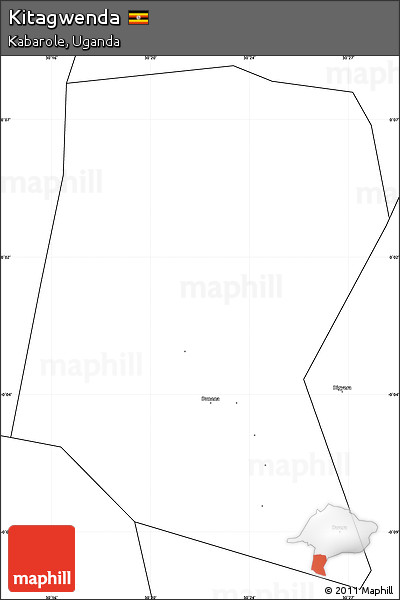 Blank Simple Map of Kitagwenda