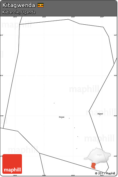 Blank Simple Map of Kitagwenda
