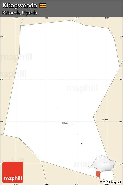 Classic Style Simple Map of Kitagwenda