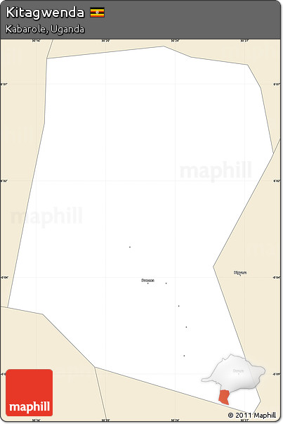 Classic Style Simple Map of Kitagwenda