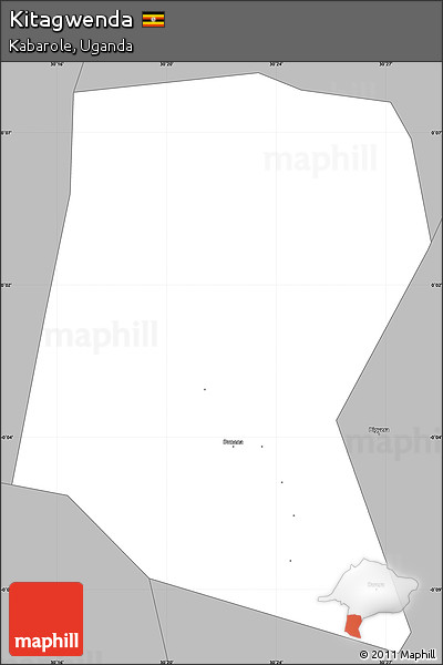 Gray Simple Map of Kitagwenda