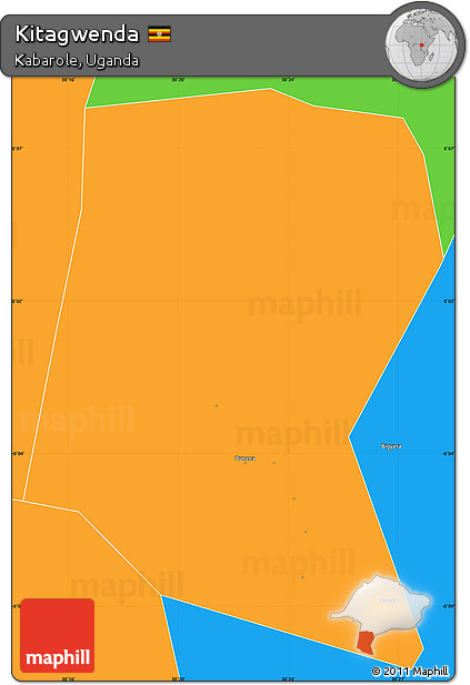 Political Simple Map of Kitagwenda