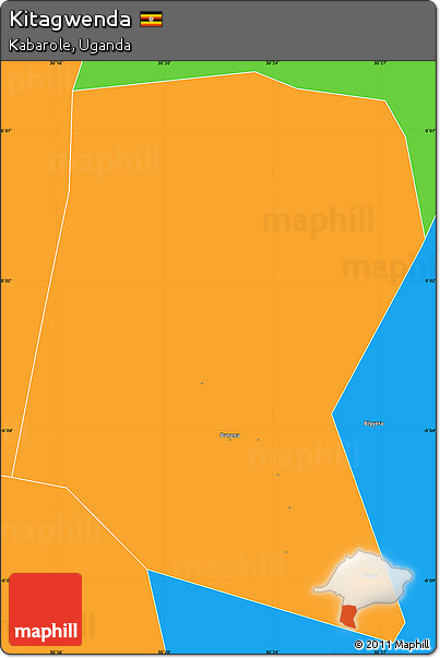 Political Simple Map of Kitagwenda