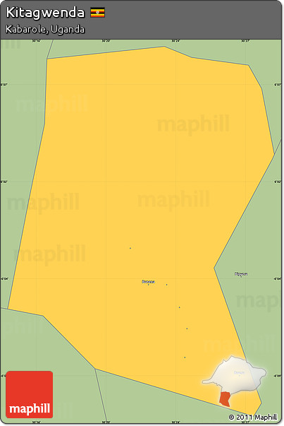 Savanna Style Simple Map of Kitagwenda