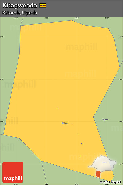 Savanna Style Simple Map of Kitagwenda