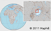 Gray Location Map of Bujumba, highlighted parent region