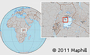Gray Location Map of Bujumba