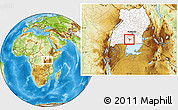 Physical Location Map of Bujumba, highlighted country