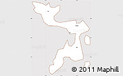Classic Style Simple Map of Bujumba, cropped outside