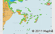 Political Shades Map of Kalangala