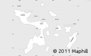 Silver Style Simple Map of Kalangala