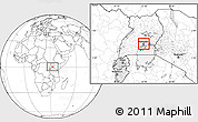 Blank Location Map of Kampala City Council