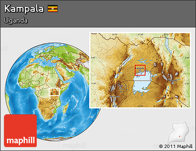 Physical Location Map of Kampala