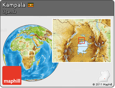 Physical Location Map of Kampala