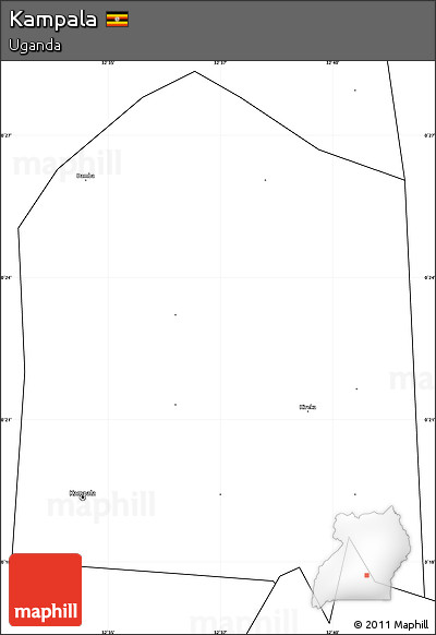 Blank Simple Map of Kampala