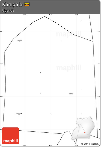 Blank Simple Map of Kampala