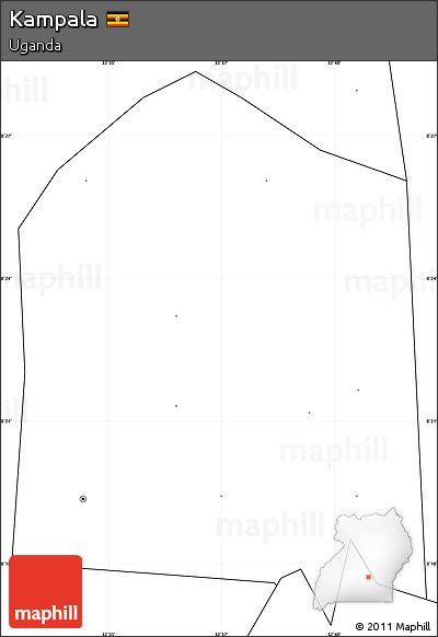 Blank Simple Map of Kampala, no labels