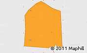 Political Simple Map of Kampala, cropped outside