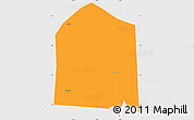 Political Simple Map of Kampala, single color outside