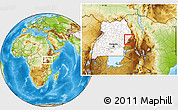 Physical Location Map of Kongasis, highlighted country