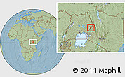 Savanna Style Location Map of Kongasis, hill shading