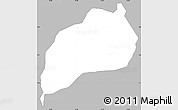 Gray Simple Map of Kongasis, single color outside