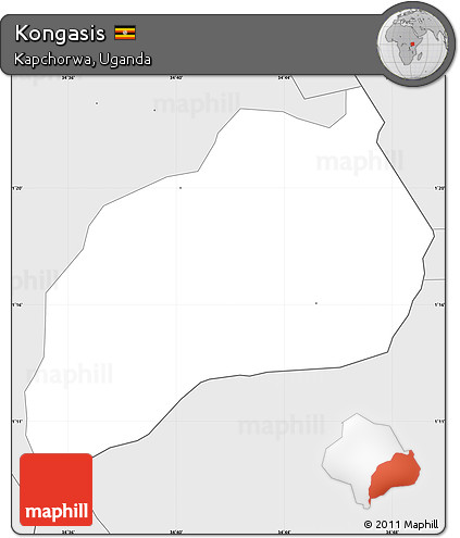 Silver Style Simple Map of Kongasis