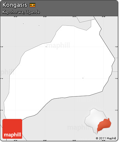 Silver Style Simple Map of Kongasis